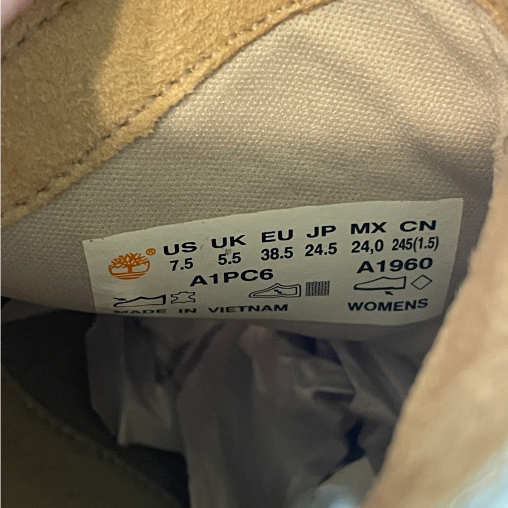 TIMBERLAND Somers Falls Shortie Ankle Boot Sz 7.5 Pure Cashmere Nubuck Suede - Picture 8 of 10